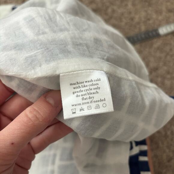 NWT Island Company 100% Linen Hydra Dress Sz XS Blue White Seabed - Picture 10 of 14